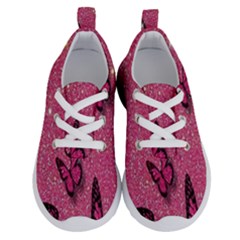 Butterfly, Girl, Pink, Wallpaper Running Shoes by nateshop