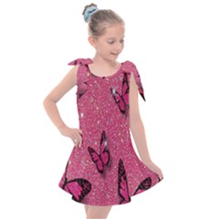 Butterfly, Girl, Pink, Wallpaper Kids  Tie Up Tunic Dress by nateshop