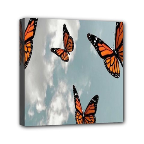 Aesthetic Butterfly , Butterflies, Nature, Mini Canvas 6  X 6  (stretched) by nateshop