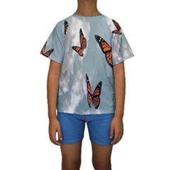 Aesthetic Butterfly , Butterflies, Nature, Kids  Short Sleeve Swimwear by nateshop