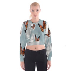 Aesthetic Butterfly , Butterflies, Nature, Cropped Sweatshirt by nateshop