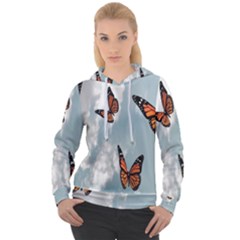 Aesthetic Butterfly , Butterflies, Nature, Women s Overhead Hoodie by nateshop