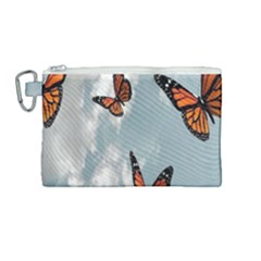 Aesthetic Butterfly , Butterflies, Nature, Canvas Cosmetic Bag (medium) by nateshop