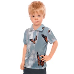 Aesthetic Butterfly , Butterflies, Nature, Kids  Polo T-shirt