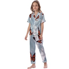 Aesthetic Butterfly , Butterflies, Nature, Kids  Satin Short Sleeve Pajamas Set by nateshop