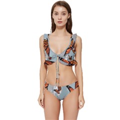 Aesthetic Butterfly , Butterflies, Nature, Low Cut Ruffle Edge Bikini Set