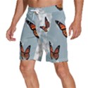 Aesthetic Butterfly , Butterflies, Nature, Men s Beach Shorts View2