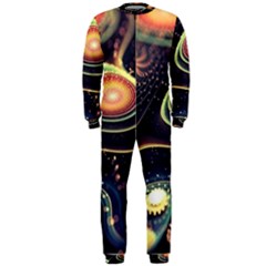 Psychedelic Trippy Abstract 3d Digital Art Onepiece Jumpsuit (men) by Bedest