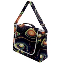 Psychedelic Trippy Abstract 3d Digital Art Box Up Messenger Bag by Bedest