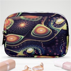 Psychedelic Trippy Abstract 3d Digital Art Make Up Pouch (small) by Bedest