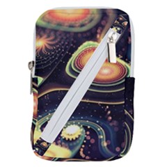 Psychedelic Trippy Abstract 3d Digital Art Belt Pouch Bag (large) by Bedest