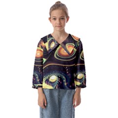 Psychedelic Trippy Abstract 3d Digital Art Kids  Sailor Shirt by Bedest