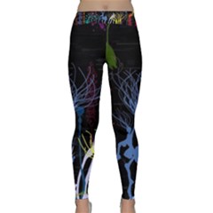 Art Design Graphic Neon Tree Artwork Classic Yoga Leggings by Bedest