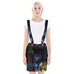 Art Design Graphic Neon Tree Artwork Braces Suspender Skirt by Bedest