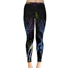 Art Design Graphic Neon Tree Artwork Inside Out Leggings by Bedest