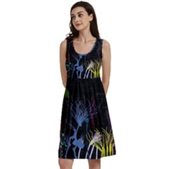 Art Design Graphic Neon Tree Artwork Classic Skater Dress