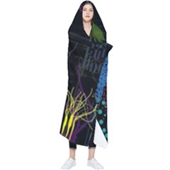 Art Design Graphic Neon Tree Artwork Wearable Blanket by Bedest