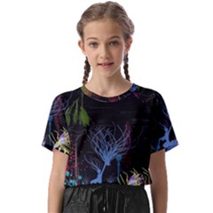 Art Design Graphic Neon Tree Artwork Kids  Basic T-shirt by Bedest