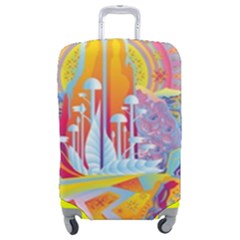 Multicolored Optical Illusion Painting Psychedelic Digital Art Luggage Cover (medium) by Bedest