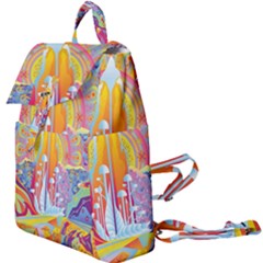 Multicolored Optical Illusion Painting Psychedelic Digital Art Buckle Everyday Backpack by Bedest