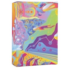 Multicolored Optical Illusion Painting Psychedelic Digital Art Playing Cards Single Design (rectangle) With Custom Box by Bedest