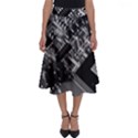 Black And Gray Circuit Board Computer Microchip Digital Art Perfect Length Midi Skirt View1