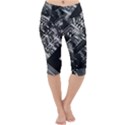 Black And Gray Circuit Board Computer Microchip Digital Art Lightweight Velour Cropped Yoga Leggings View1