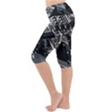 Black And Gray Circuit Board Computer Microchip Digital Art Lightweight Velour Cropped Yoga Leggings View2