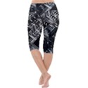 Black And Gray Circuit Board Computer Microchip Digital Art Lightweight Velour Cropped Yoga Leggings View4