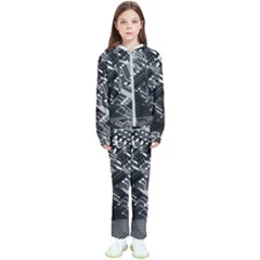 Black And Gray Circuit Board Computer Microchip Digital Art Kids  Tracksuit by Bedest