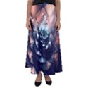 Blue And Brown Flower 3d Abstract Fractal Flared Maxi Skirt View1