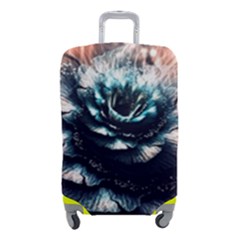 Blue And Brown Flower 3d Abstract Fractal Luggage Cover (small) by Bedest