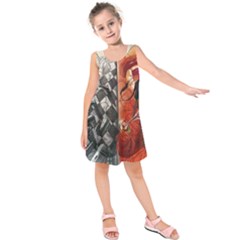 Left And Right Brain Illustration Splitting Abstract Anatomy Kids  Sleeveless Dress by Bedest