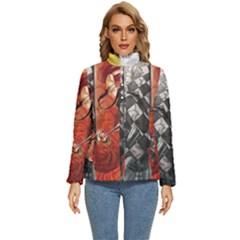 Left And Right Brain Illustration Splitting Abstract Anatomy Women s Puffer Bubble Jacket Coat by Bedest