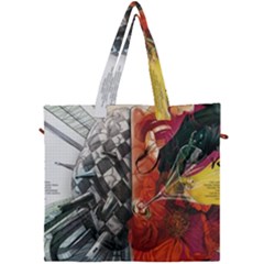 Left And Right Brain Illustration Splitting Abstract Anatomy Canvas Travel Bag by Bedest