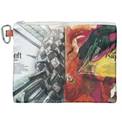 Left And Right Brain Illustration Splitting Abstract Anatomy Canvas Cosmetic Bag (xxl) by Bedest