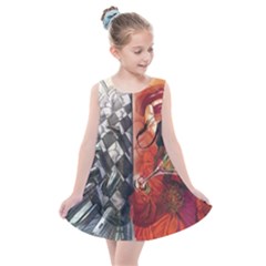 Left And Right Brain Illustration Splitting Abstract Anatomy Kids  Summer Dress by Bedest