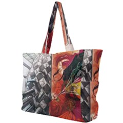 Left And Right Brain Illustration Splitting Abstract Anatomy Simple Shoulder Bag by Bedest