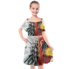 Left And Right Brain Illustration Splitting Abstract Anatomy Kids  Cut Out Shoulders Chiffon Dress by Bedest