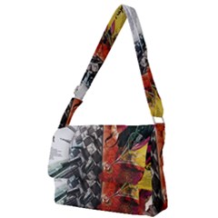 Left And Right Brain Illustration Splitting Abstract Anatomy Full Print Messenger Bag (l) by Bedest