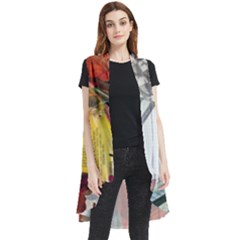 Left And Right Brain Illustration Splitting Abstract Anatomy Sleeveless Chiffon Waistcoat Shirt