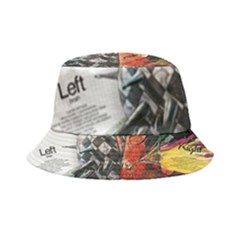 Left And Right Brain Illustration Splitting Abstract Anatomy Inside Out Bucket Hat by Bedest