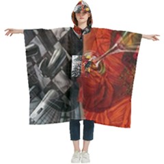 Left And Right Brain Illustration Splitting Abstract Anatomy Women s Hooded Rain Ponchos by Bedest