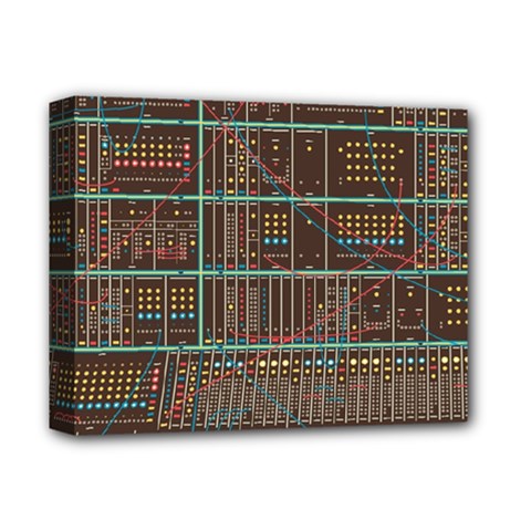 Digital Art Moog Music Synthesizer Vintage Deluxe Canvas 14  X 11  (stretched) by Bedest