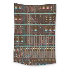 Digital Art Moog Music Synthesizer Vintage Large Tapestry by Bedest