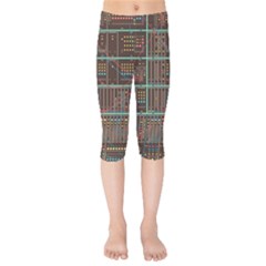 Digital Art Moog Music Synthesizer Vintage Kids  Capri Leggings  by Bedest