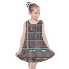 Digital Art Moog Music Synthesizer Vintage Kids  Summer Dress by Bedest