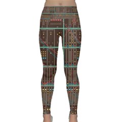 Digital Art Moog Music Synthesizer Vintage Lightweight Velour Classic Yoga Leggings by Bedest