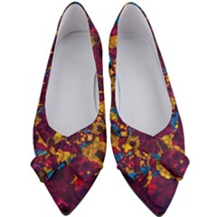 Psychedelic Digital Art Colorful Flower Abstract Multi Colored Women s Bow Heels by Bedest