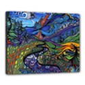 Multicolored Abstract Painting Artwork Psychedelic Colorful Canvas 20  x 16  (Stretched) View1